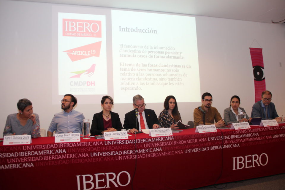 Presentación del informe 'Violencia y terror: hallazgos sobre fosas clandestinas en México 2006-2017